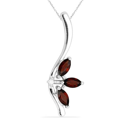  BUY NATURAL GARNET GEMSTONE PENDANT IN 925 STERLING SILVER 